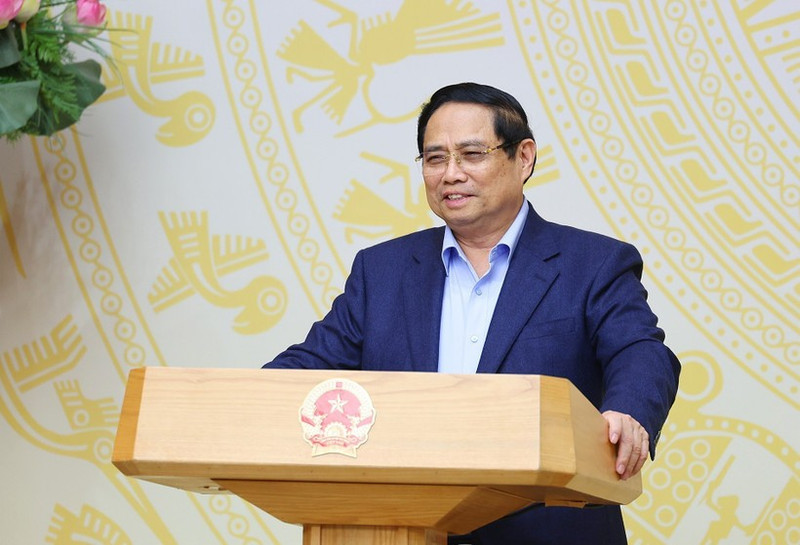Prime Minister Pham Minh Chinh addresses the 7th meeting of the Government’s Steering Committee for reviewing and untangling knots in the legal document system on January 17 (Photo: VNA)