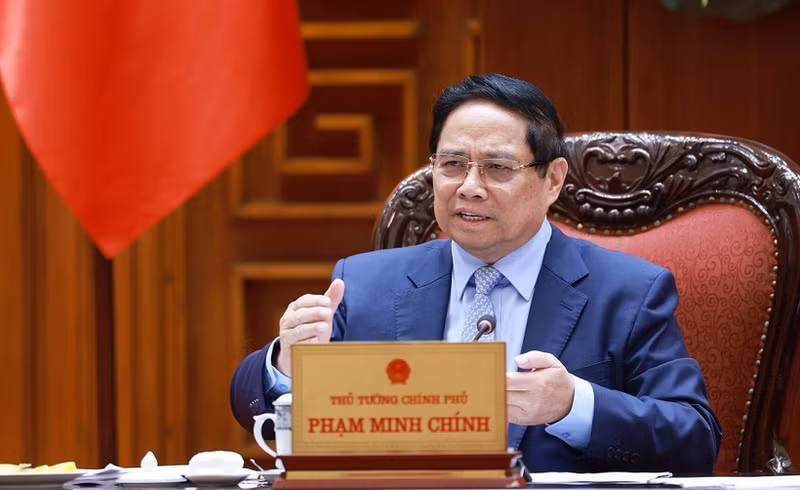 PM Pham Minh Chinh speaks at the meeting (Photo: VNA)