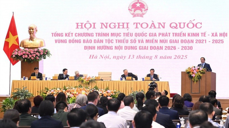 The national conference summarising the National Target Programme for socio-economic development in ethnic minority areas. (Photo: Tran Hai)