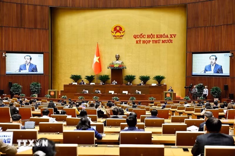 A view of the 15th National Assembly's ongoing 10th session. (Photo: VNA)