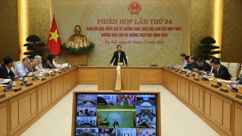 Deputy Prime Minister Tran Hong Ha chairs the 24th meeting of the National Steering Committee on combating IUU fishing.