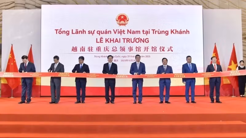 Opening ceremony of the Consulate General of Viet Nam in Chongqing, China (Photo: Chongqing Foreign Affairs Office)