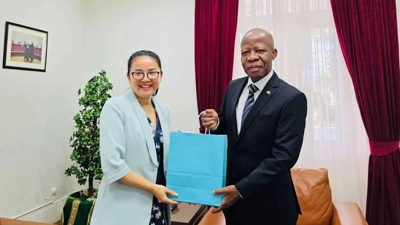 Ambassador Chan Thi Thu Thin and Chief Justice of the Supreme Court of Mozambique Adelino Manuel Muchanga. (Photo: Embassy of Viet Nam in Mozambique)