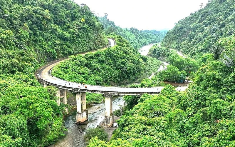The western branch of the Ho Chi Minh Highway running through Le Thuy District, Quang Binh Province.