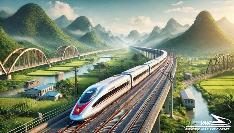 Perspective image of the North–South high-speed railway.