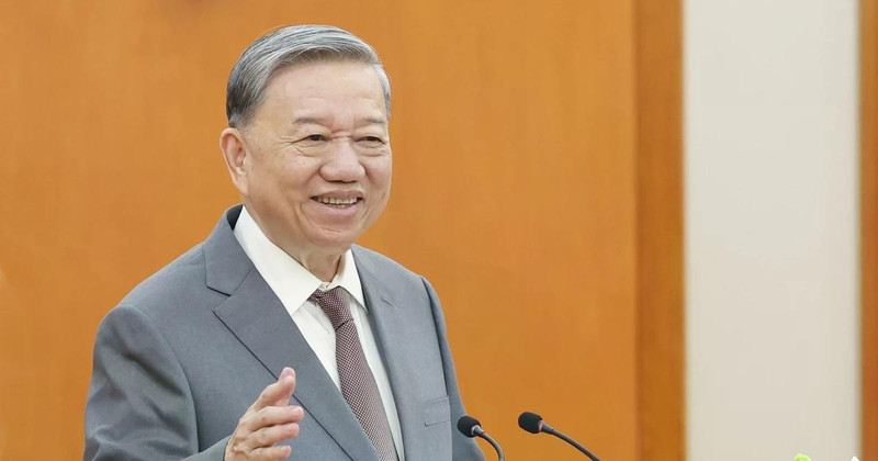 Party General Secretary To Lam speaks at the meeting. (Photo: VNA)