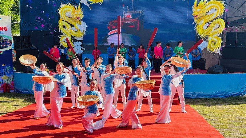 An artistic performance take place at the Tam Thang Whale Worship Festival, Ho Chi Minh City.
