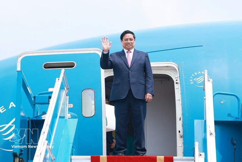 Prime Minister Pham Minh Chinh leaves Ha Noi for an official visit to Russia. Photo: VNA