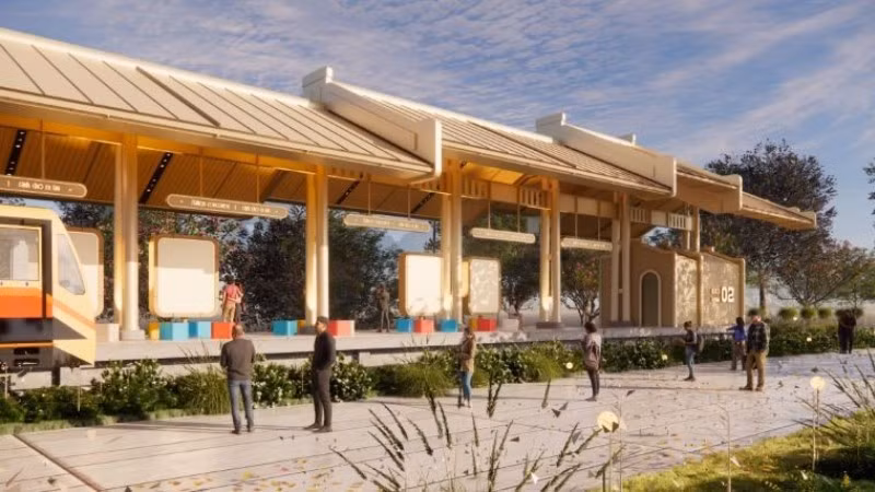 Ha Noi Station is designed with inspiration drawn from the architecture of the Old Quarter.