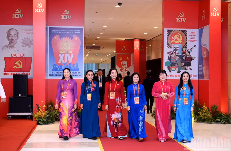 Delegates attend the 14th National Congress of the Communist Party of Viet Nam.