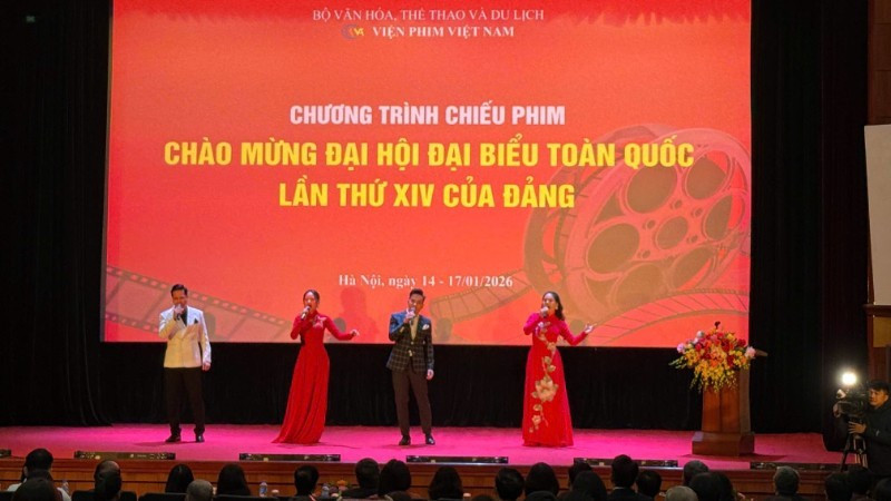 An art programme at the opening ceremony.