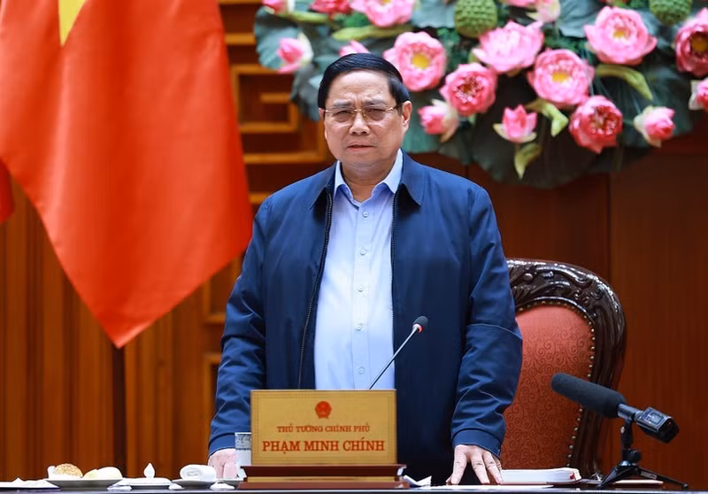 PM Pham Minh Chinh speaks at the event (Photo: VNA)