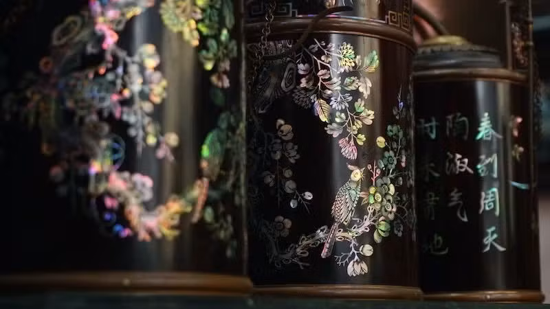 Delicate mother-of-pearl motifs imbued with traditional Vietnamese cultural identity.