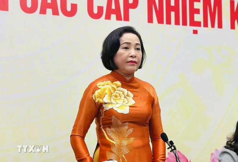 NA Vice Chairwoman Nguyen Thi Thanh speaks a press briefing about the progress of the 16th National Assembly (NA) and People’s Councils at all levels for the 2026–2031 tenure. (Photo: VNA)