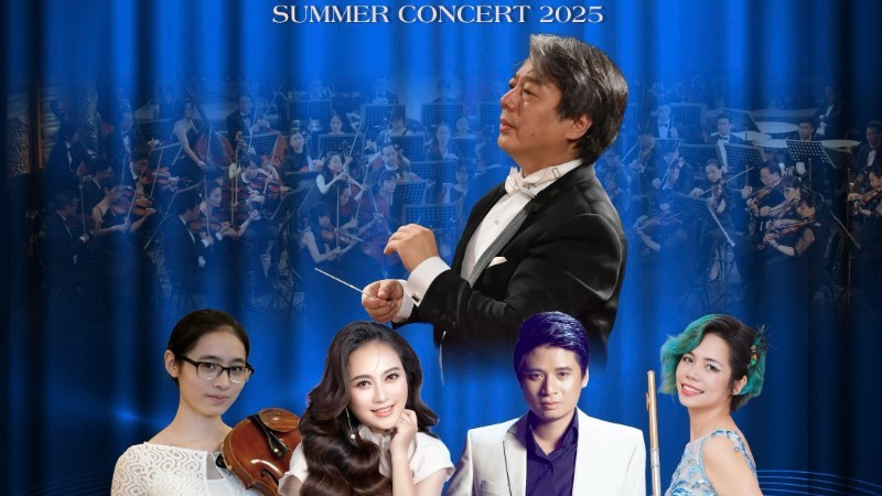 “Summer Concert 2025” features the Viet Nam National Symphony Orchestra and many acclaimed artists under the direction of conductor Honna Tetsuji. (Photo: Organising Committee)