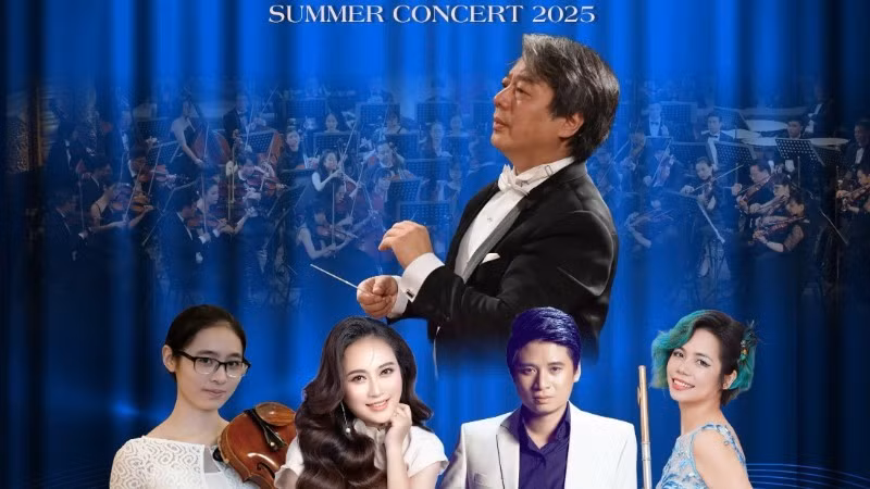 “Summer Concert 2025” features the Viet Nam National Symphony Orchestra and many acclaimed artists under the direction of conductor Honna Tetsuji. (Photo: Organising Committee)