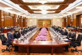 President of the Vietnamese National Assembly Tran Thanh Man holds talks with Zhao Leji, Chairman of the National People's Congress Standing Committee of China, and co-chairs the second session of the cooperation committee between the two legislative bodies in Beijing on October 12, 2026. (Photo: VNA)