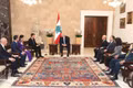 Lebanese President Joseph Aoun receives Vietnamese Ambassador to Egypt and Lebanon Nguyen Nam Duong as he presents his credentials on October 15. (Photo: VNA)