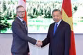 General Secretary of the Communist Party of Viet Nam (CPV) Central Committee and President To Lam (right) meets with the Communist Party of Canada (CPC) Leader Drew Garvie on September 25. (Photo: VNA)