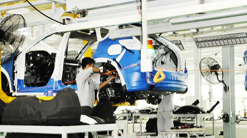 Assembly line at Truong Hai Auto Corporation. (Photo: NAM ANH)