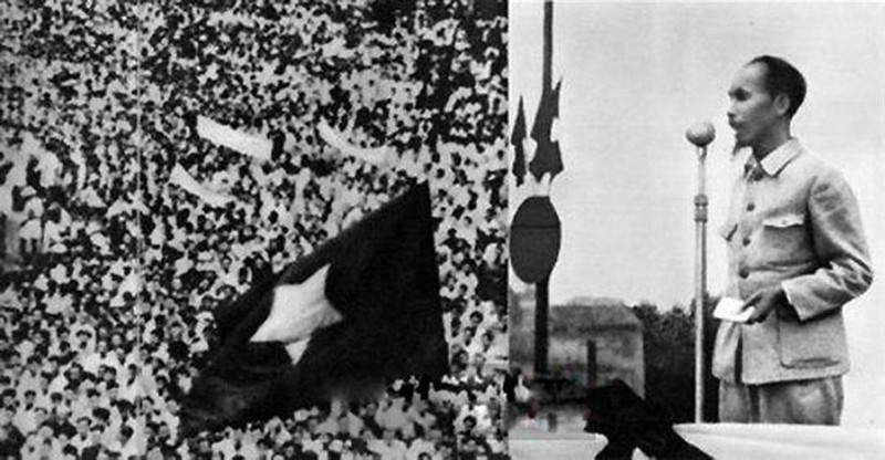 At Ba Dinh Square in Ha Noi on September 2, 1945, President Ho Chi Minh read the Declaration of Independence, proclaiming the birth of the Democratic Republic of Viet Nam. (File photo)