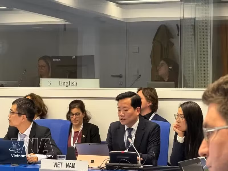 Nguyen Hoang Linh, Director of the Agency for Radiation and Nuclear Safety under the Ministry of Science and Technology, presents Viet Nam’s national report at the 10th Review Meeting of the Convention on Nuclear Safety (CNS), held from April 13–17 in Vienna. (Photo: VNA)