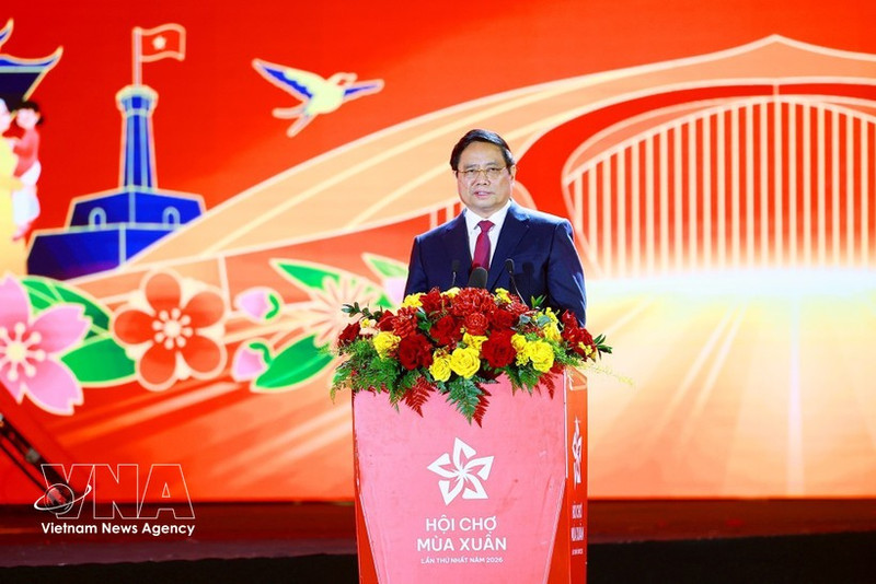 Prime Minister Pham Minh Chinh delivers closing remarks at the Spring Fair 2026. Photo: VNA