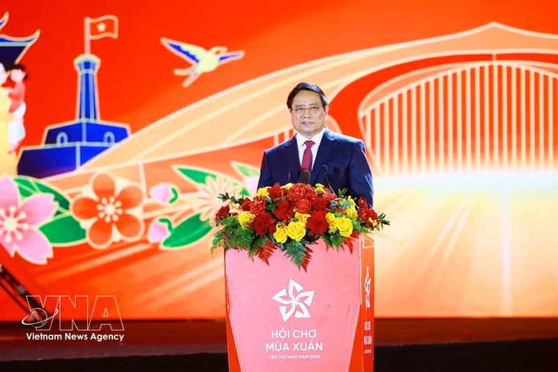 Prime Minister Pham Minh Chinh delivers closing remarks at the Spring Fair 2026. Photo: VNA