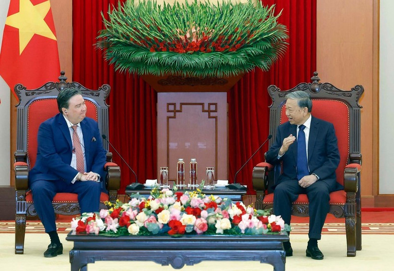 Party General Secretary To Lam receives US Ambassador Marc Evans Knapper in Ha Noi on January 9, 2026. Photo: VNA