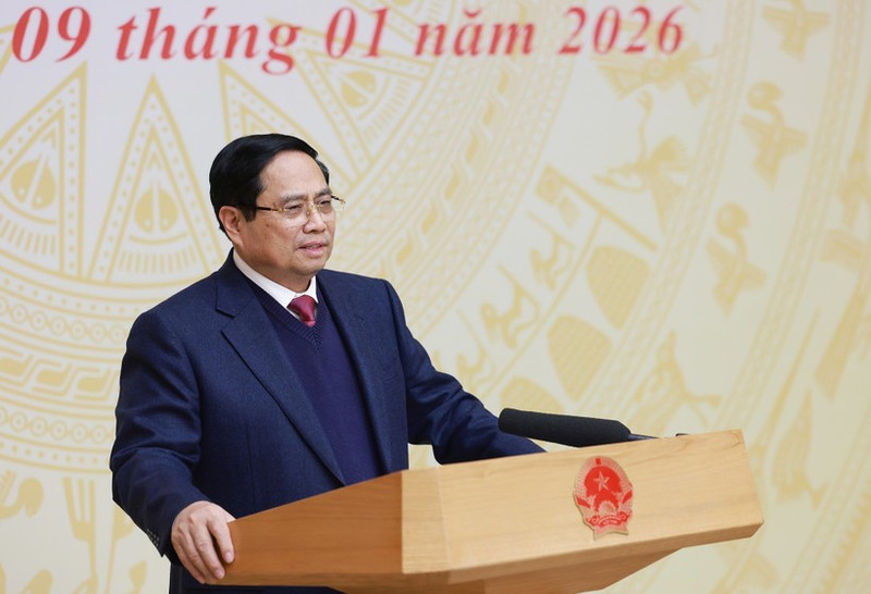 PM Pham Minh Chinh speaks at the national conference on public investment promotion for 2025 and 2026 on January 9 (Photo: VNA)