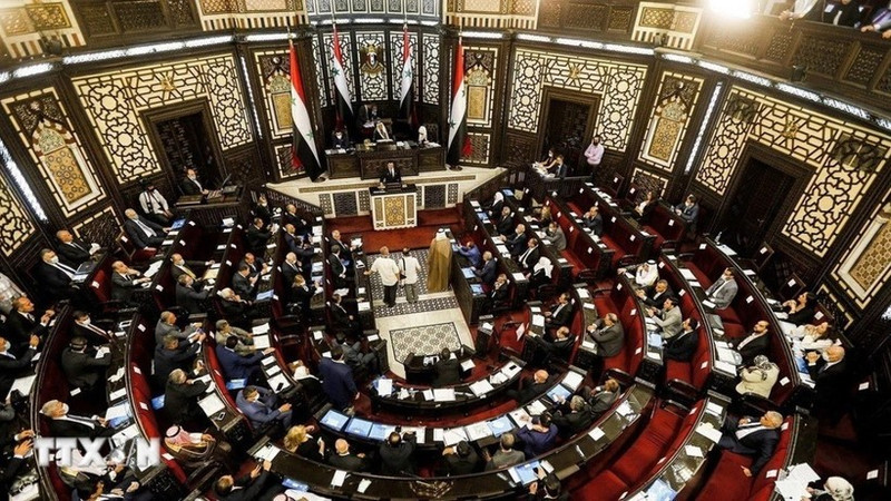 A plenary session of the Syrian Parliament in the capital city of Damascus. (Photo: SANA/VNA)