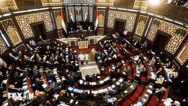 A plenary session of the Syrian Parliament in the capital city of Damascus. (Photo: SANA/VNA)