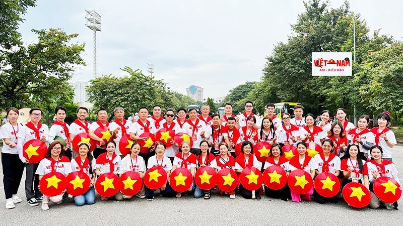 The bloc of overseas Vietnamese at the A80 celebration.