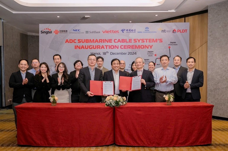 ADC submarine cable systems representatives at the inauguration ceremony.