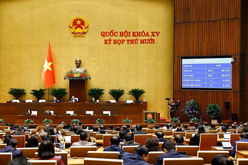 Lawmakers pass the Law on Extradition on November 26, 2025 (Photo: VNA)
