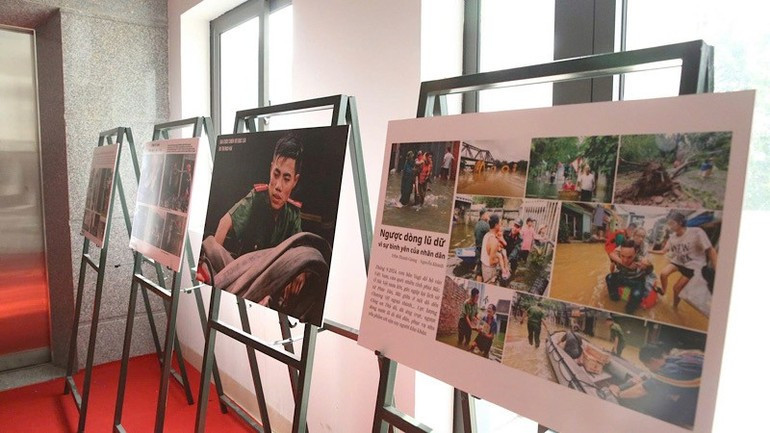 Award-winning works on display at the exhibition.