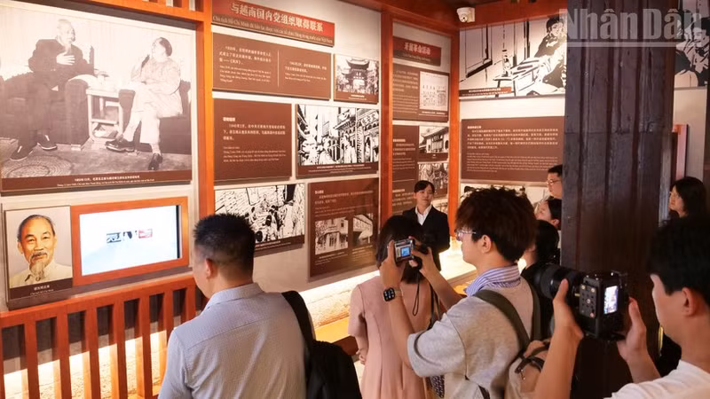 Tourists visit the Ho Chi Minh Memorial Site in Kunming City, Yunnan Province, China.