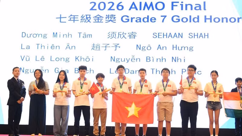 Vietnamese students secure 205 awards at AIMO 2026.