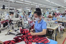 Export garment production at the Hoa Tho garment factory (Quang Ngai)