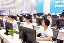 A specialised laboratory for the Samsung Innovation Campus Programme is seen at the National Innovation Centre (NIC) in Hoa Lac. (Photo: KHANH AN)