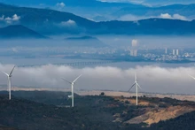 Wind power plant project in Gia Lai Province. (Photo: VO VIET)