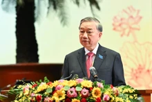 Party General Secretary To Lam addresses the 18th Ha Noi Party Congress for the 2025-2030 tenure (Photo: nhandan.vn)