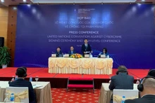 A press conference announces the signing ceremony of the Ha Noi Convention.