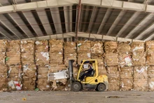 Hundreds of tonnes of waste paper are delivered to Miza every day.