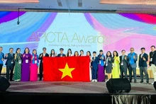 The Viet Nam delegation at the Asia–Pacific ICT Alliance Awards (APICTA Awards 2025).