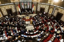 A plenary session of the Syrian Parliament in the capital city of Damascus. (Photo: SANA/VNA)