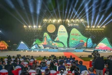 A view of the opening ceremony of the Red River – Lao Cai Festival 2025.