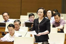 Minister of Home Affairs Pham Thi Thanh Tra at the 15th National Assembly’s ongoing 9th session on June 17 (Photo: VNA)