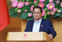 Prime Minister Pham Minh Chinh speaks at the meeting. (Photo: VNA)