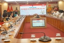 An overview of the book launch event for "100 years of revolutionary journalism in Viet Nam"